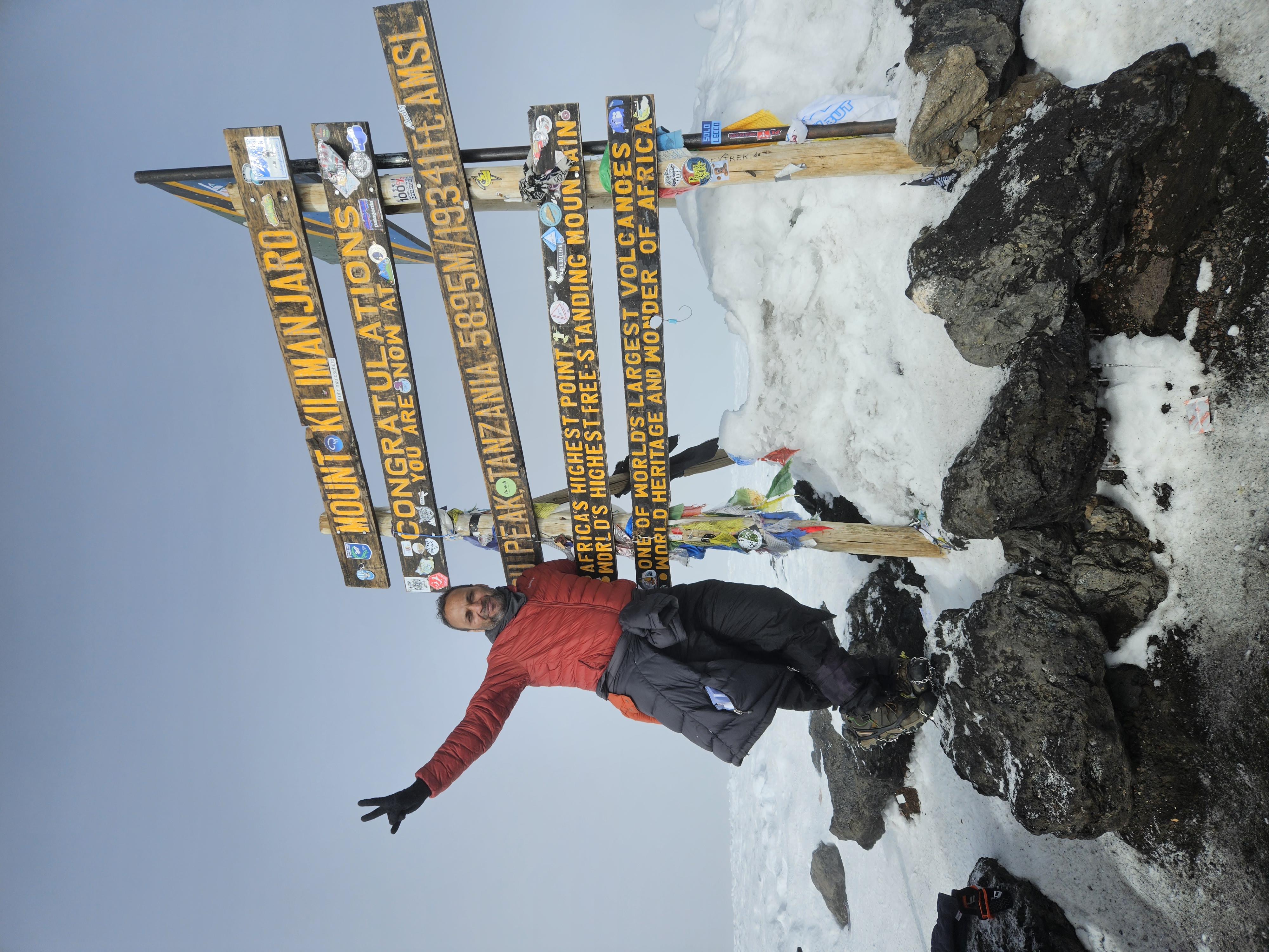 picture of Vaibhav at Kilimanjaro's top